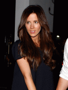 Kate Beckinsale Hot Candids in Black Dress at Beso Restaurant in Hollywood