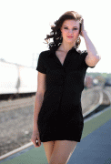 Ayla Brown In Black Dress Shoot image 01